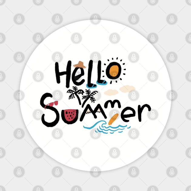 Hello Summer Magnet by Chewbarber